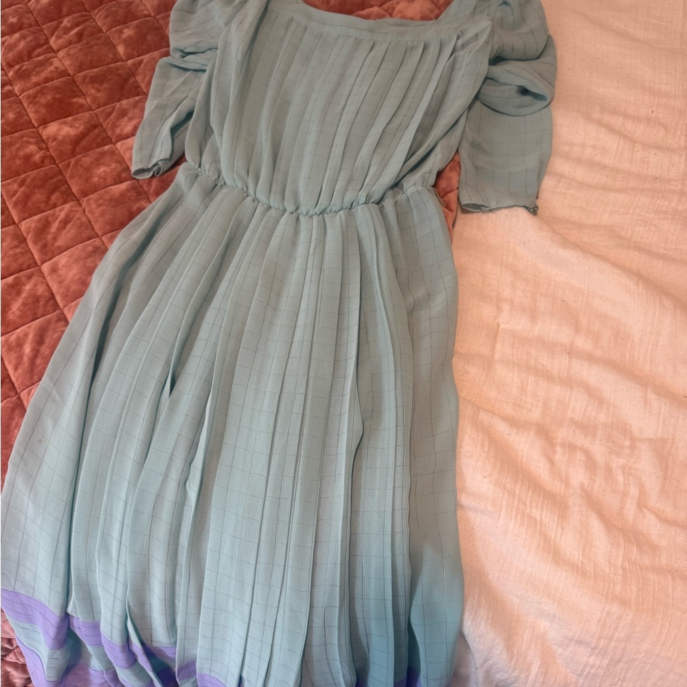 Vintage Blue and Purple Women's Dress